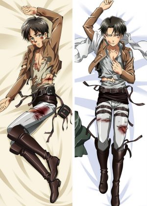 Attack on Titan Eren Yeager & Levi - Anime-Körperkissen Langes Kissen Kissen-Set - ABP-DE-SW-665